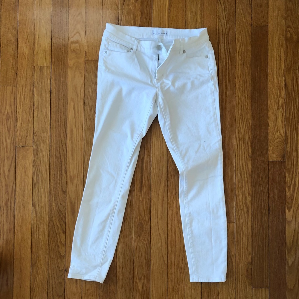 White jeans from the Loft.
